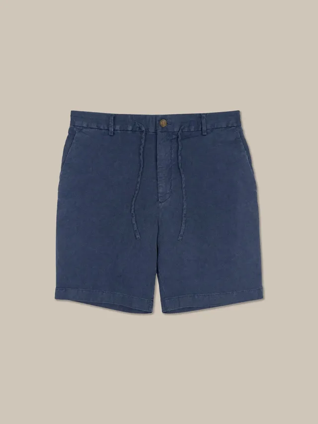 Robert Talbott Stewart Stretch Pantaloncini French Blue lino