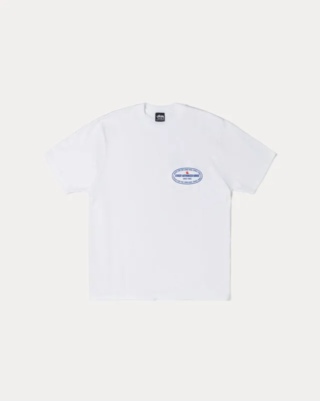 Stussy Authorized Tee maglietta bianca cotone relaxed
