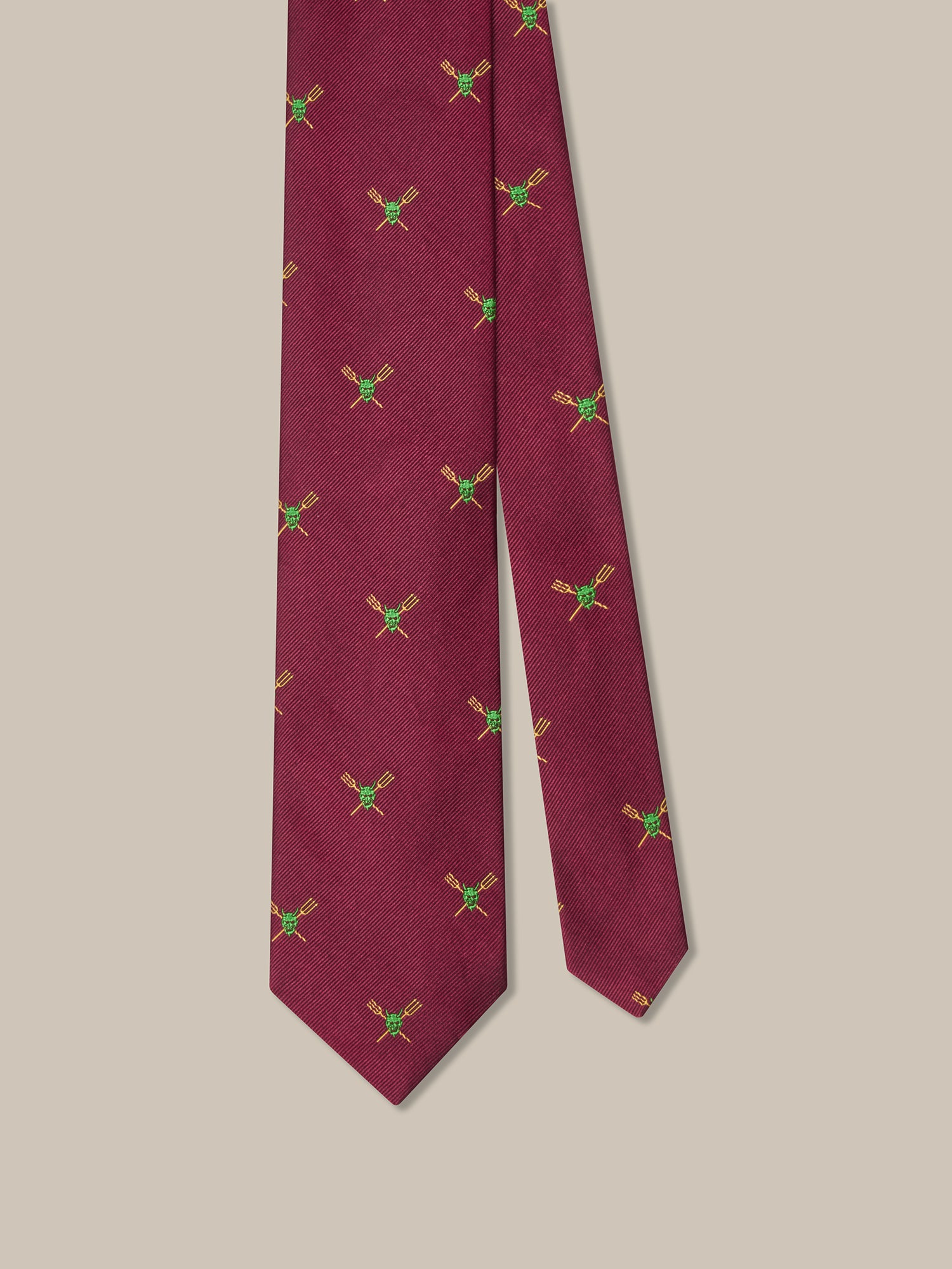 Robert Talbott Devil Pitchfork Cravatta Seta Rossa Best of Class