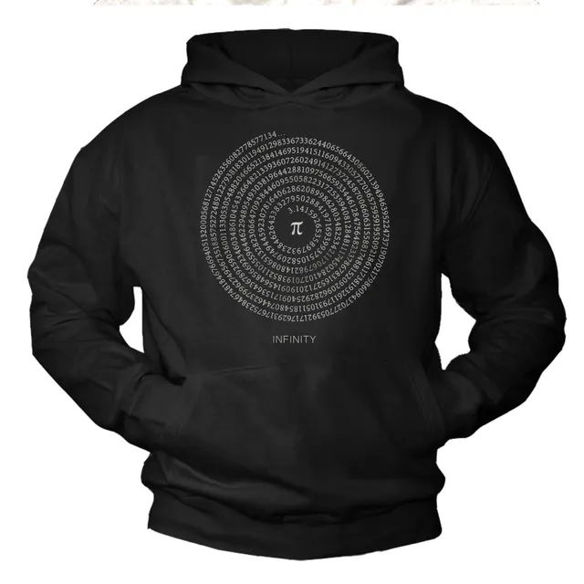 MAKAYA Felpa con Cappuccio Uomo Numero Pi Greco hoodie 3XL