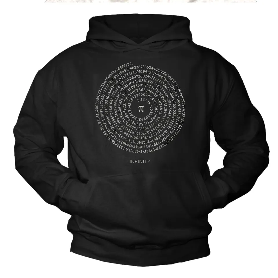 MAKAYA Felpa con Cappuccio Uomo Numero Pi Greco hoodie 3XL