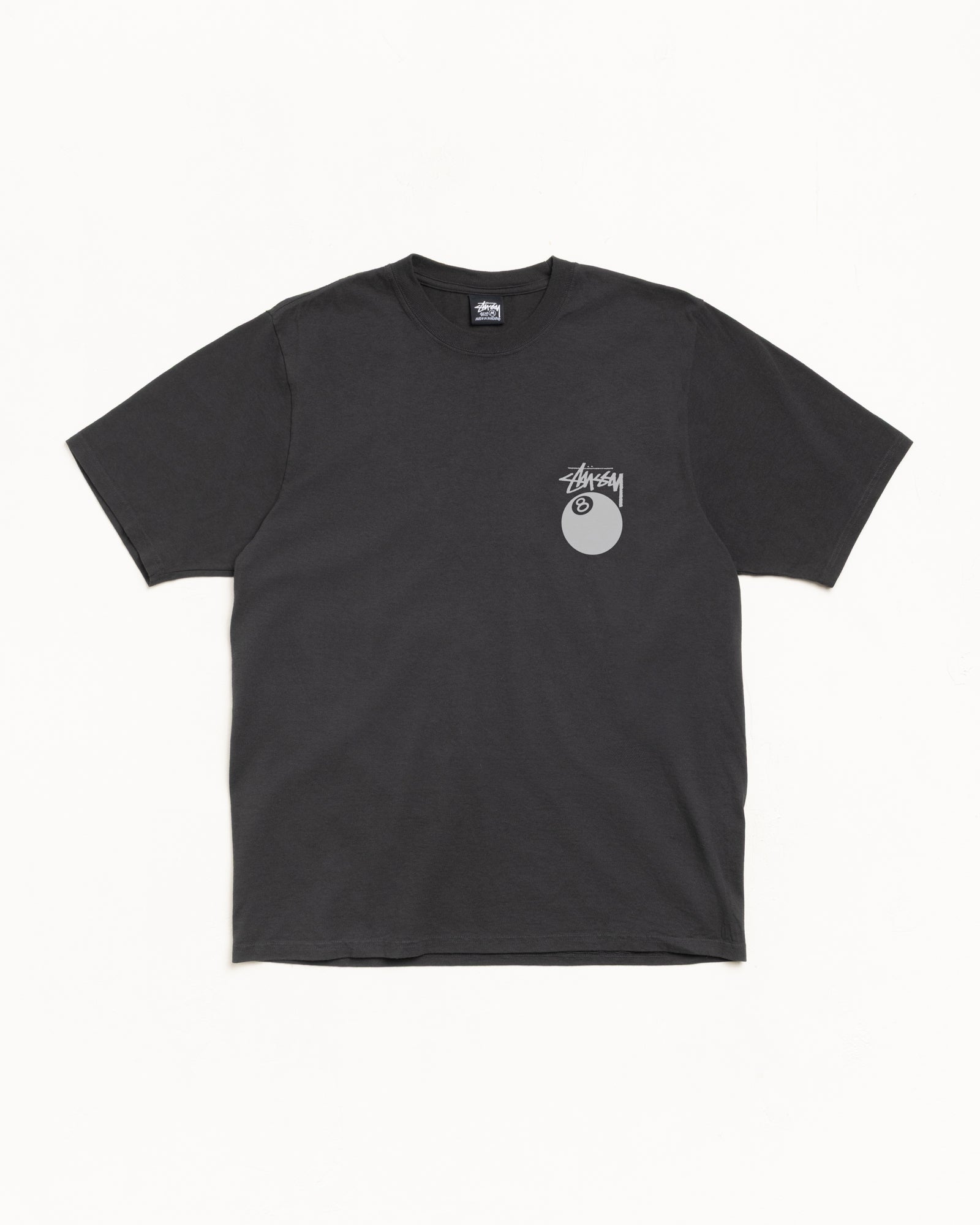 Stussy 8 Ball Tee maglietta faded black oversize