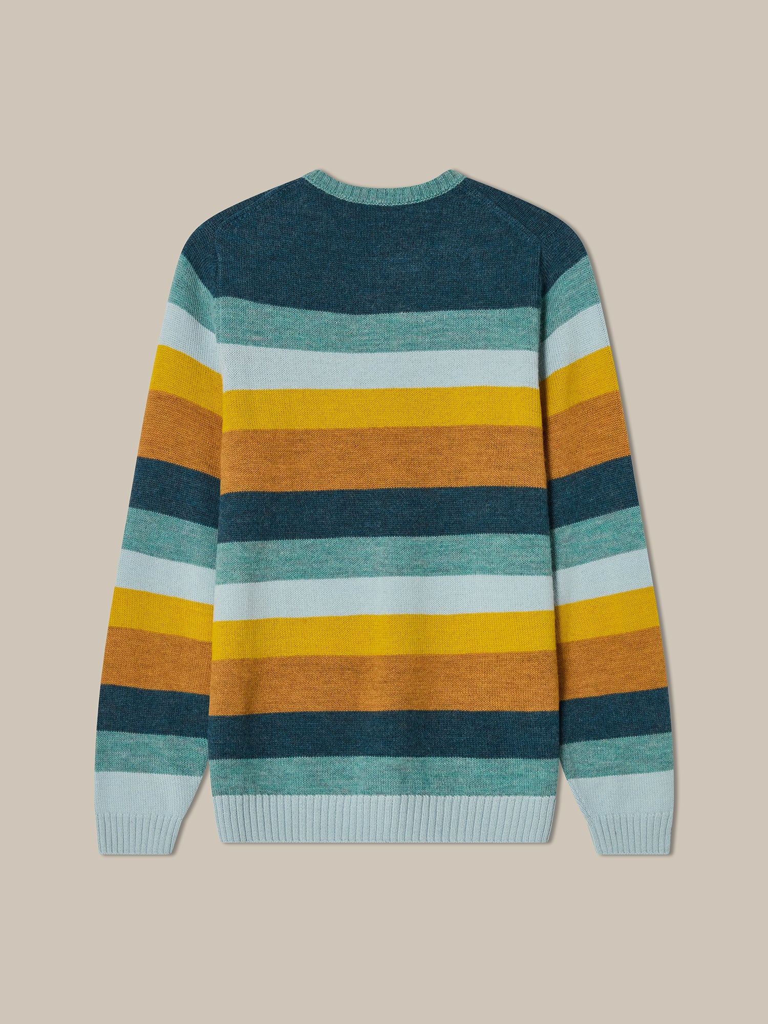Robert Talbott Radcliffe Maglione Uomo Aqua Multi Baby Alpaca