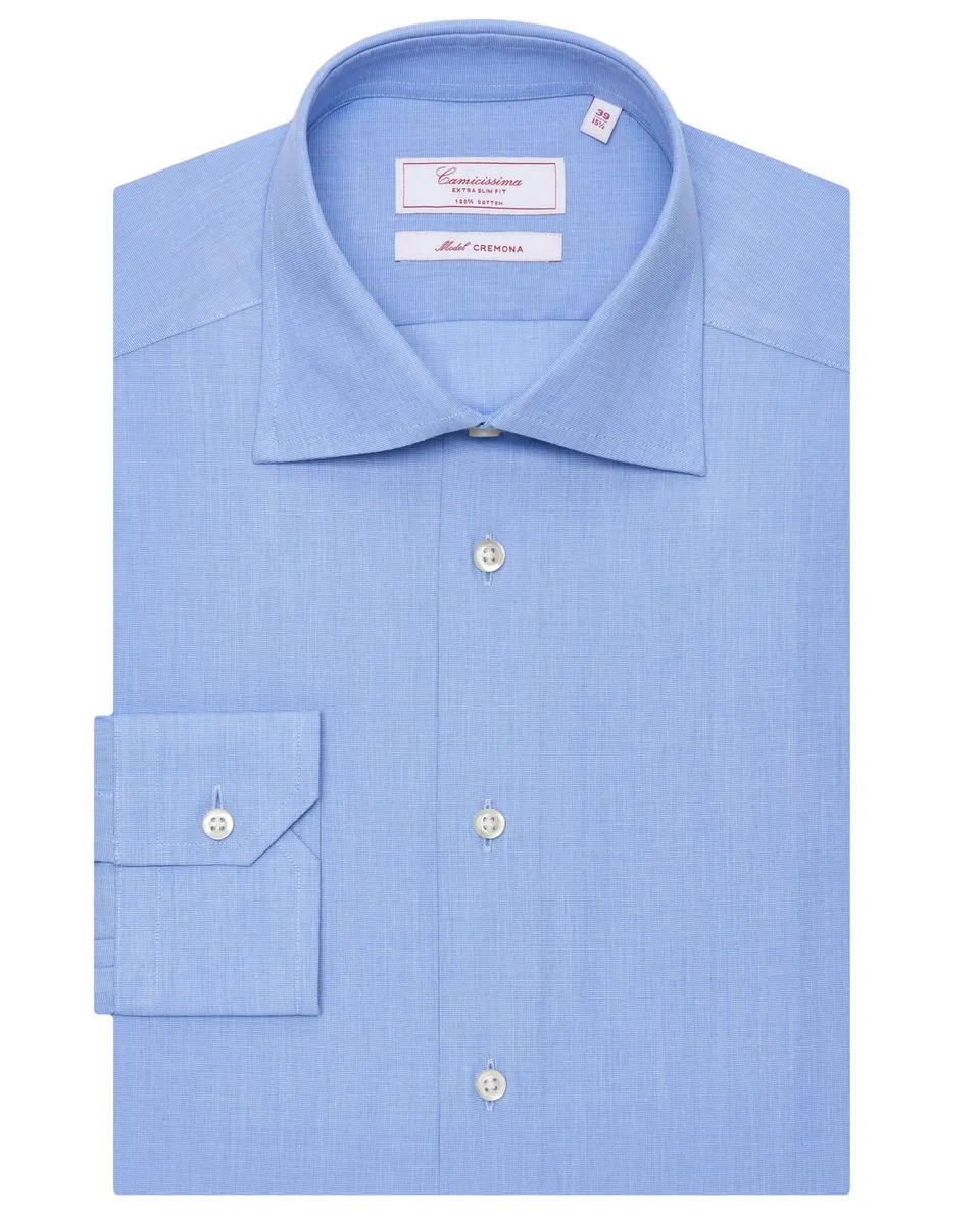 Camicissima Permanent Camicia Azzurra Extra Slim Manica Lunga