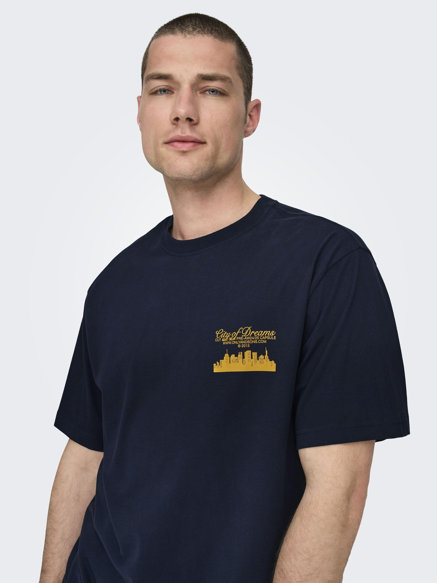 Only & Sons Onsrylan T-Shirt Uomo Blu Marine