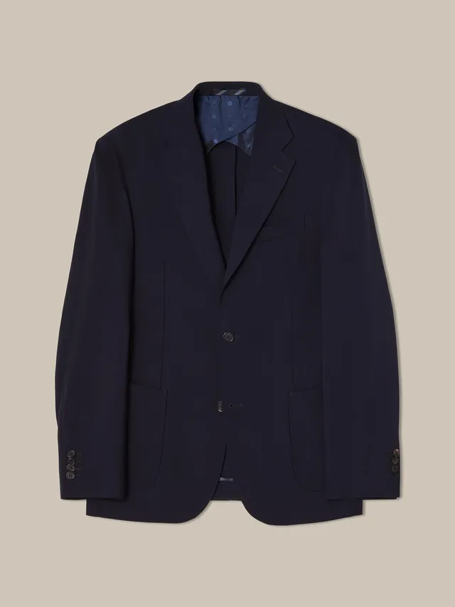 Robert Talbott Stewart Blazer Lana Tech Navy Monopetto