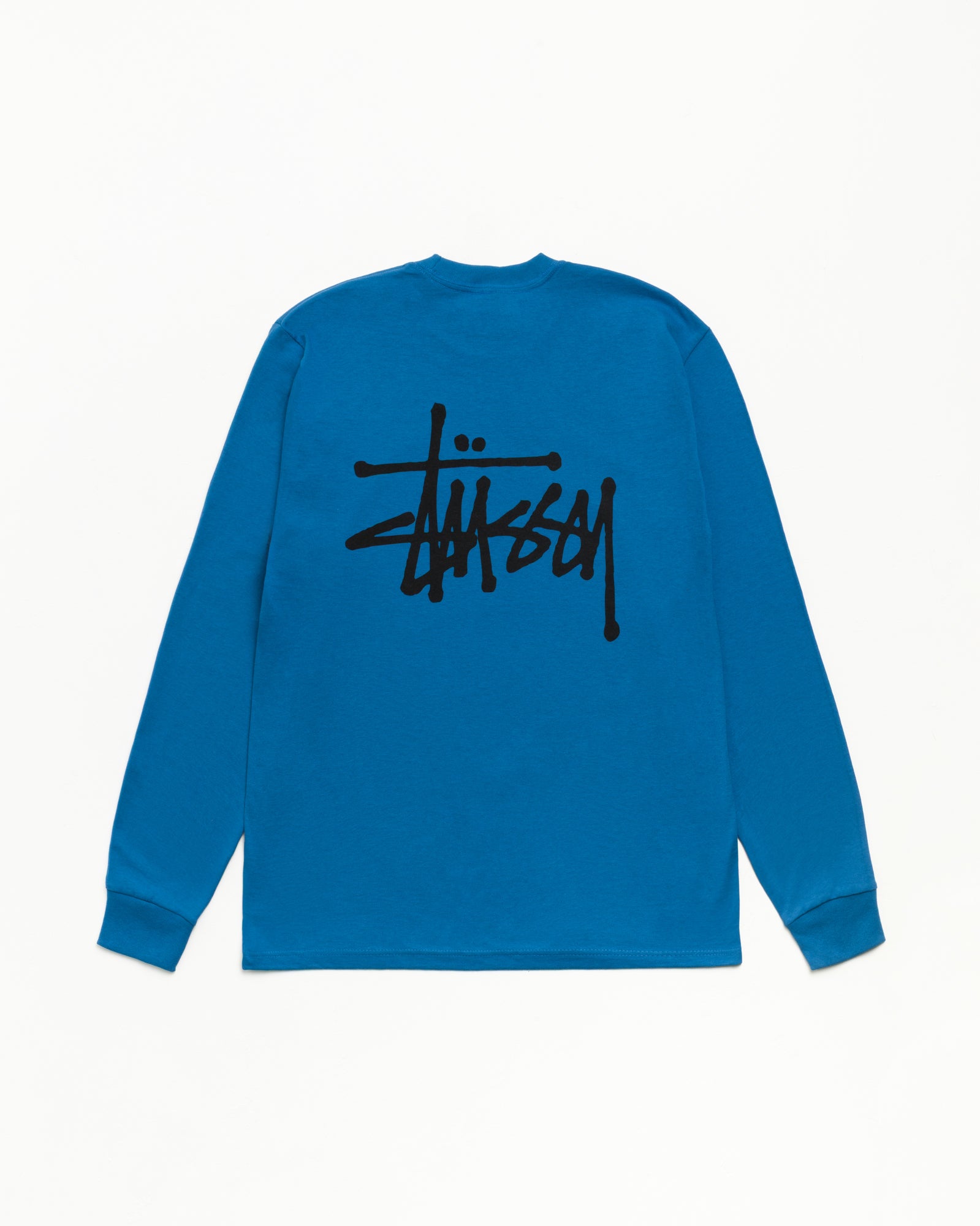 Stussy Basic LS Tee Maglietta Manica Lunga Blue Cotone