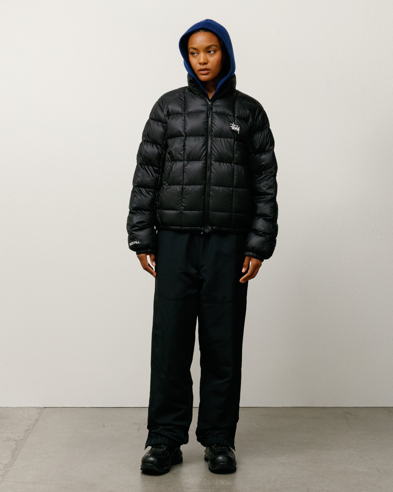 Stussy Midweight Puffer piumino nero 600-fill
