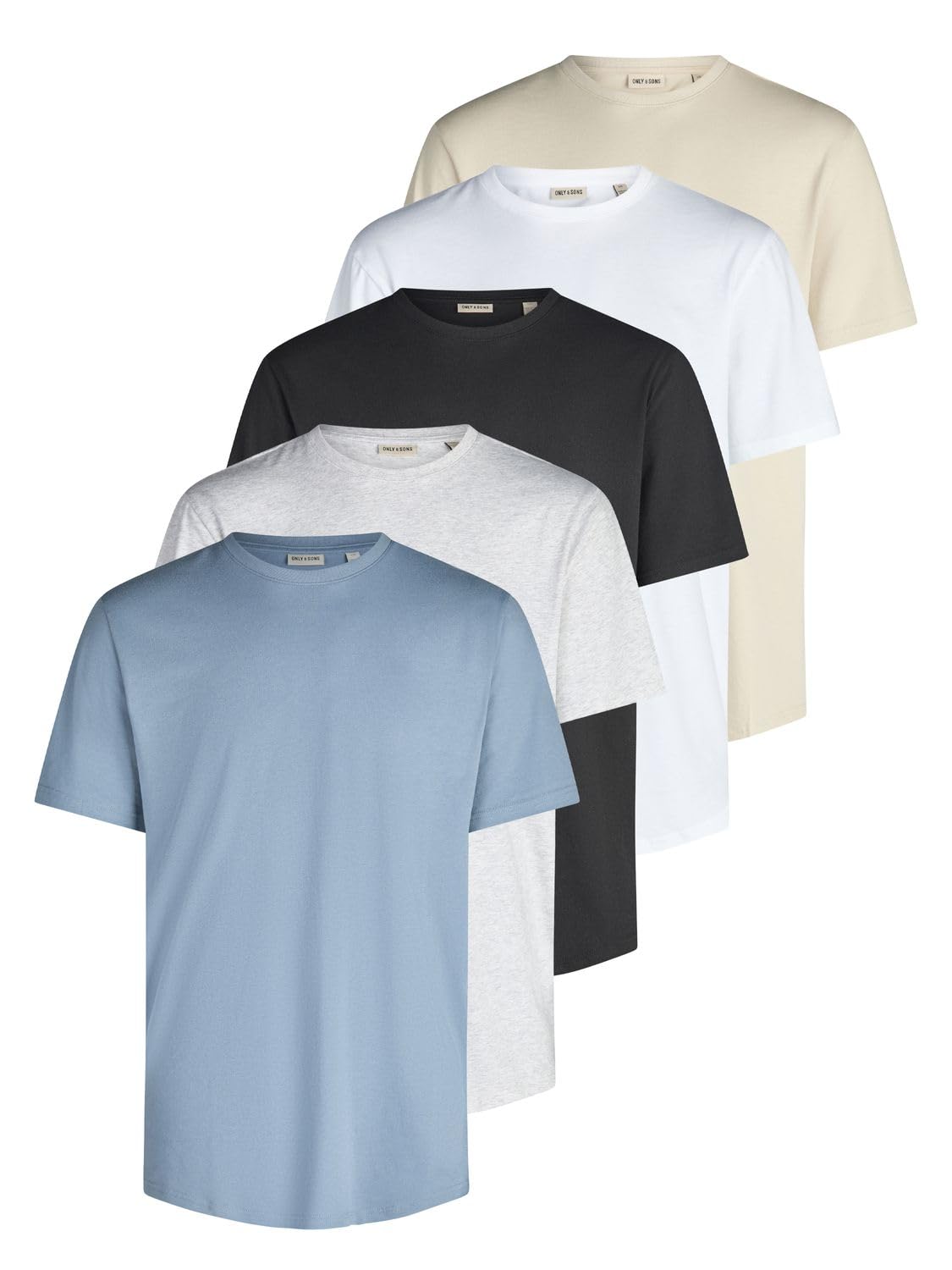 ONLY & SONS JEFF T-shirt uomo M bianco girocollo cotone