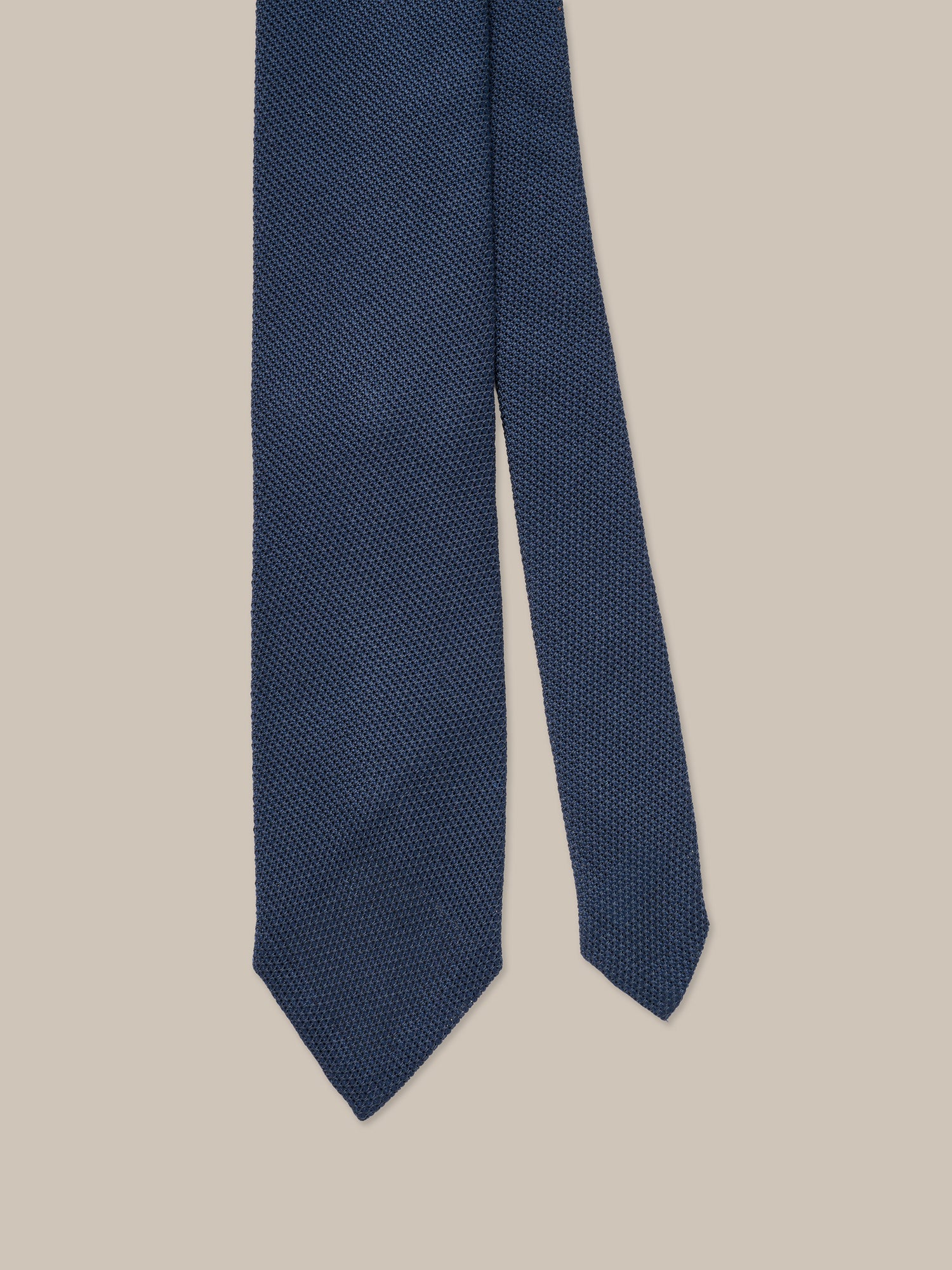 Robert Talbott Duvall cravatta seta grenadine blu navy