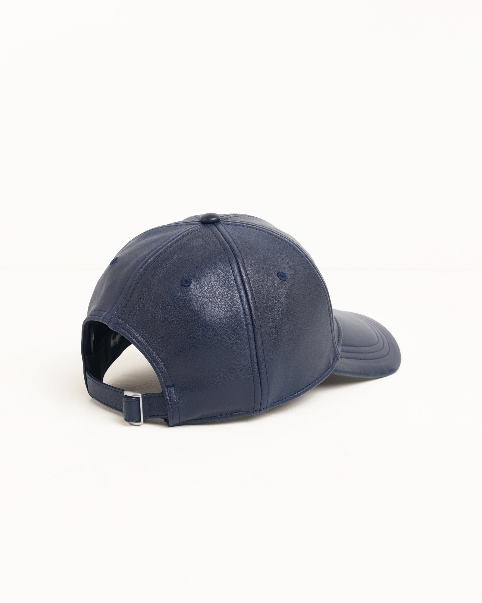 Stussy Headwear Sport Leather Cap berretto pelle Navy