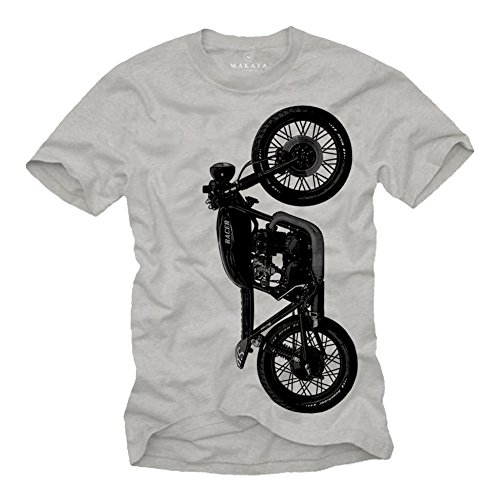 MAKAYA CB 500 T-Shirt Uomo Grigia Cotone Vintage