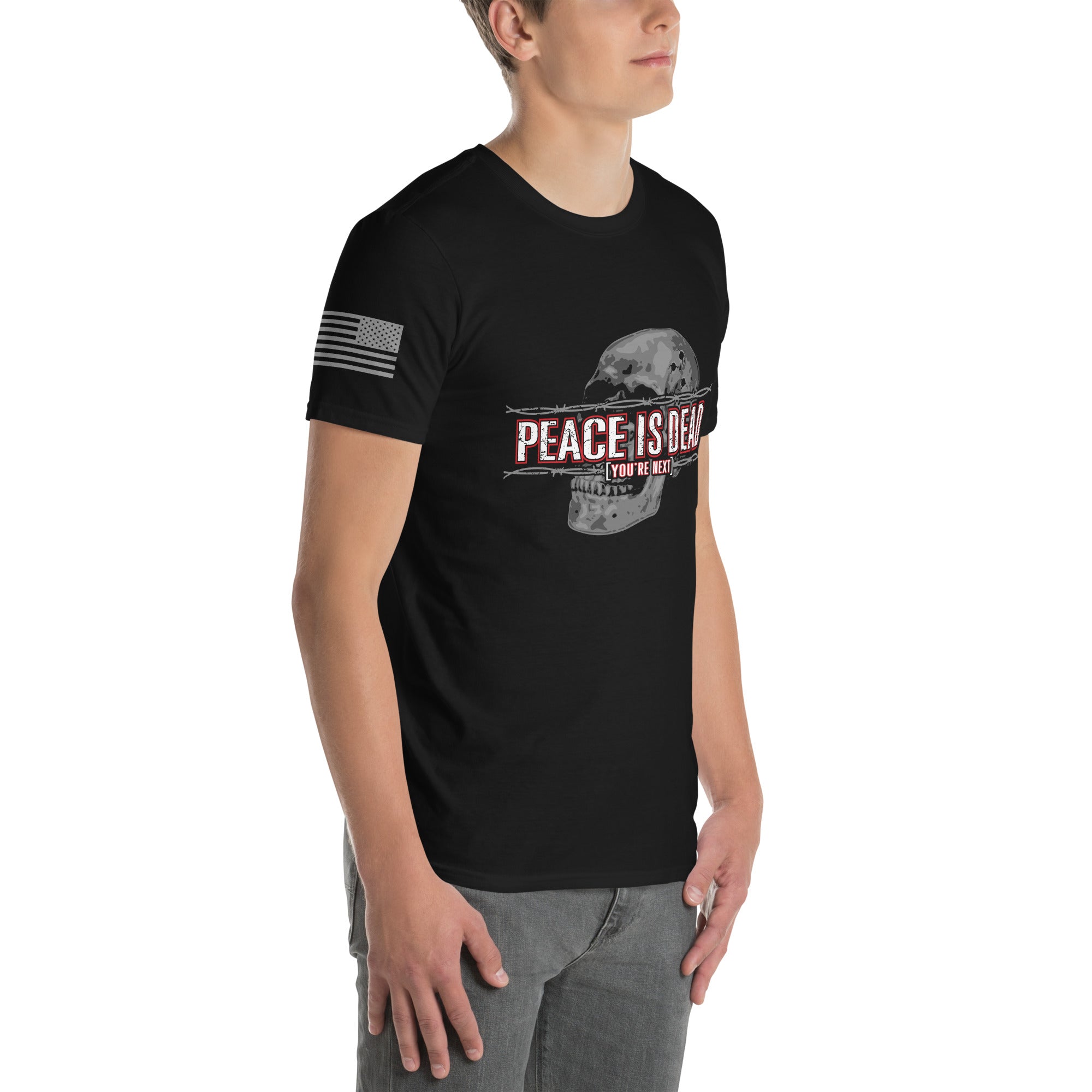 7.62 Design Peace Is Dead Maglietta Uomo Nera Cotone