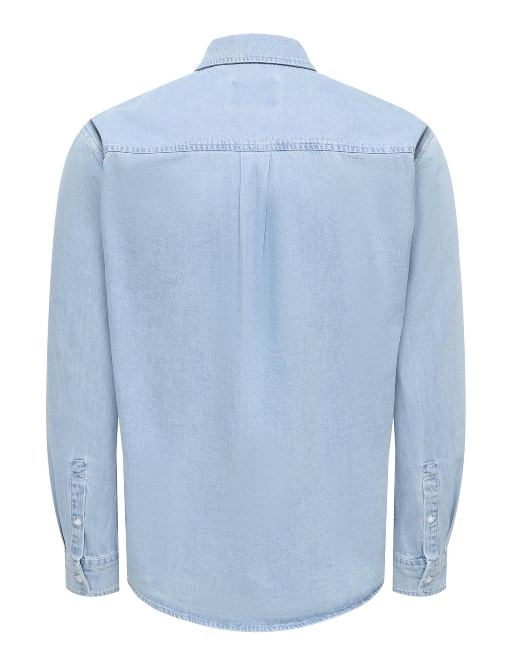 Only & Sons Onsorson Oxford Camicia Uomo Denim Blu