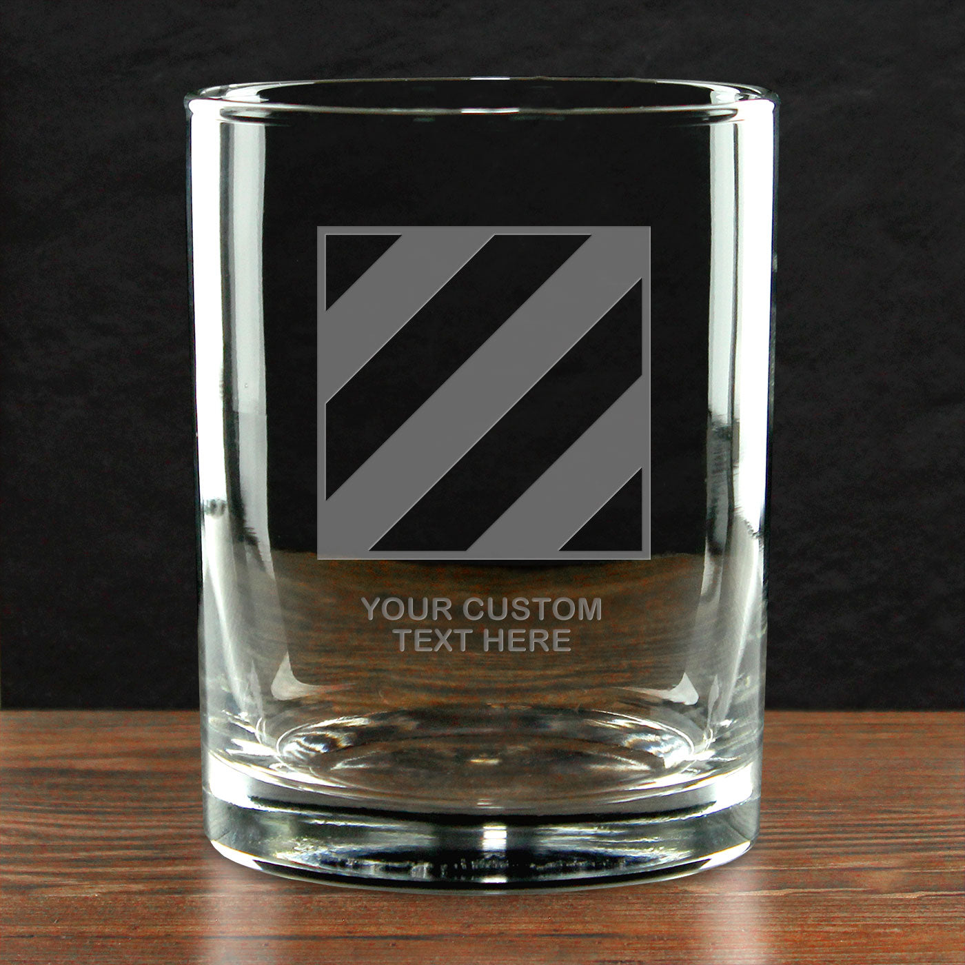 7.62 Design Bicchiere Whisky Army Logo 14oz Vetro Inciso