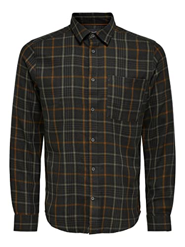 Only & Sons Onsloki Camicia Uomo a Quadri Manica Lunga