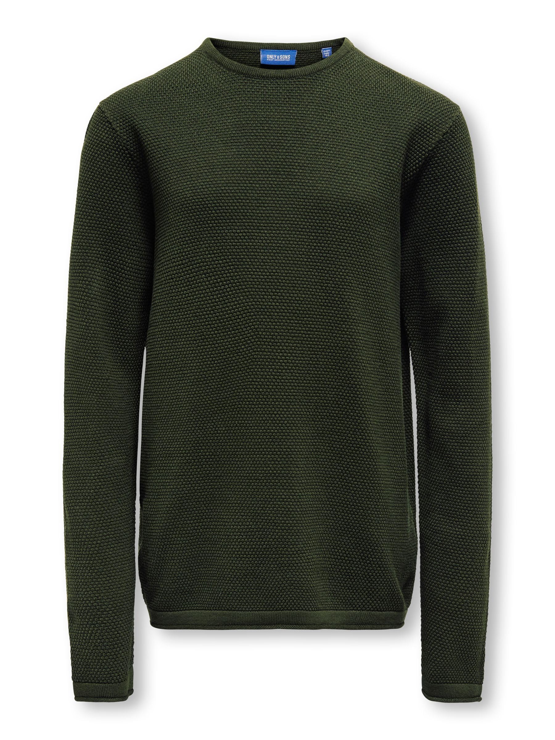 Only & Sons OSJPanter Pullover 110-116 grigio Chinchilla bimbo