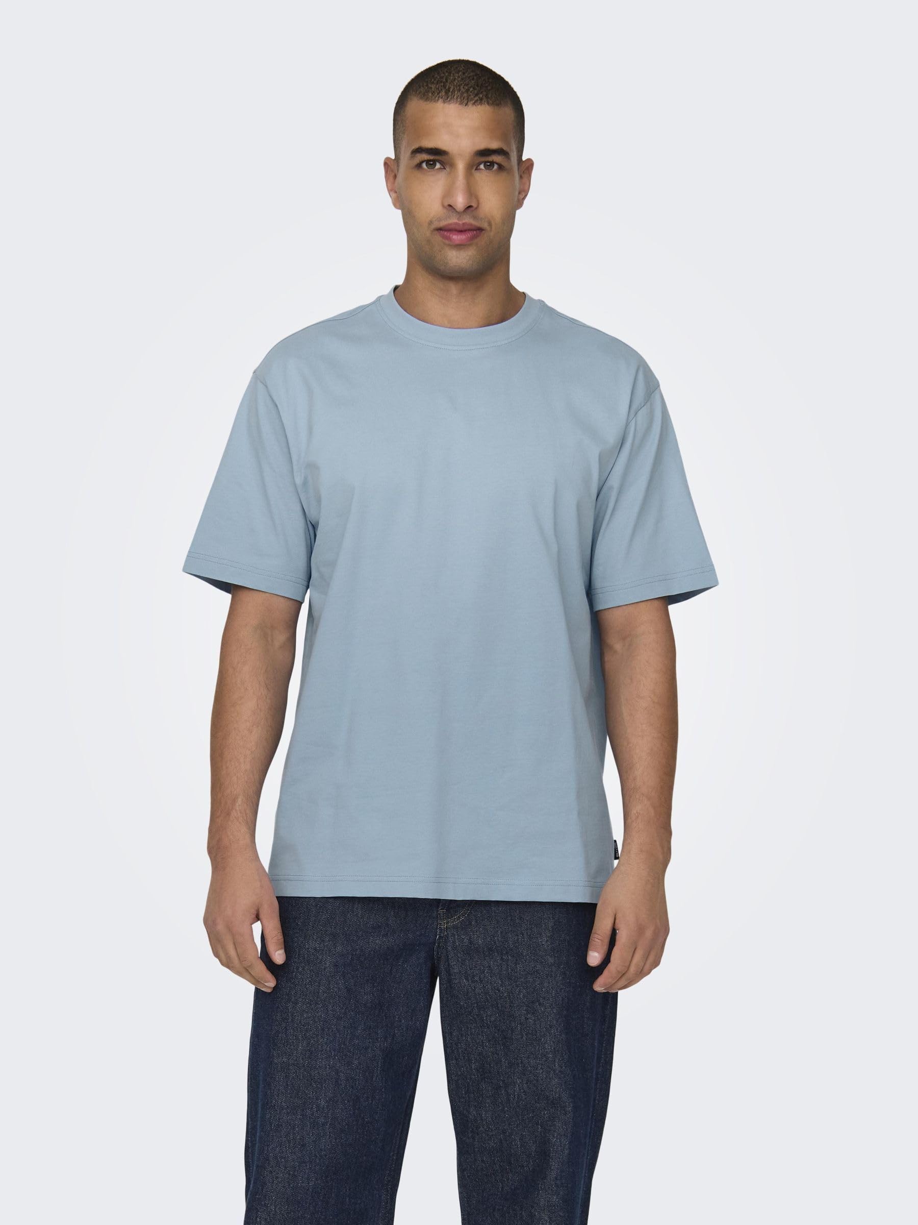 Only & Sons Onsfred T-Shirt Uomo Lago Glacier Cotone