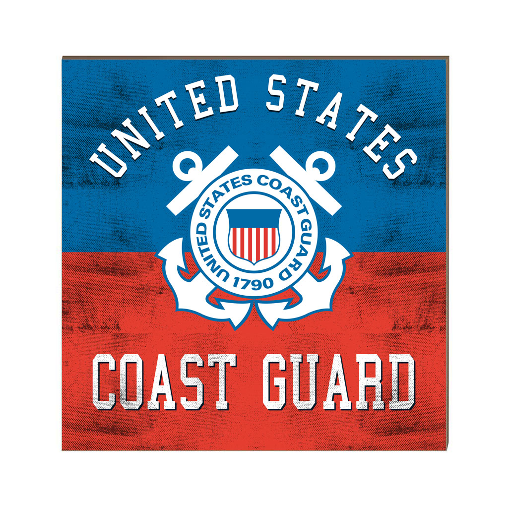 7.62 Design Home Products Coast Guard Retro targa legno 10x10 blu