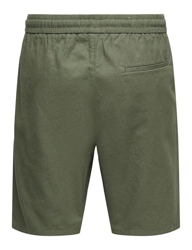 Only & Sons Onslinus 0007 COT Lin Pantaloncini Uomo Beetle S