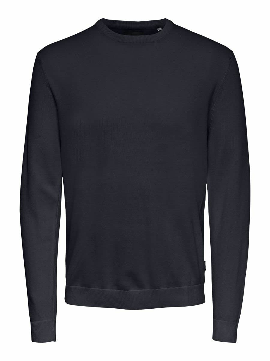 Only & Sons Maglieria Maglione Uomo Navy Scuro Lavorato a Maglia