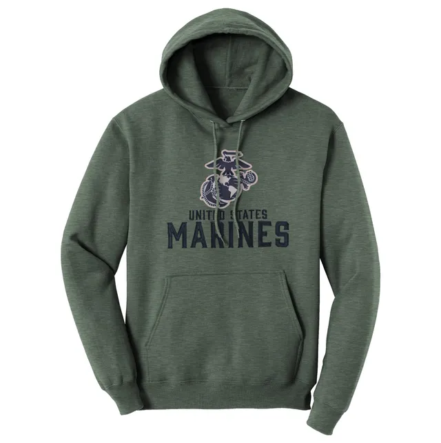 7.62 Design USMC Heather Green felpa con cappuccio verde cotone