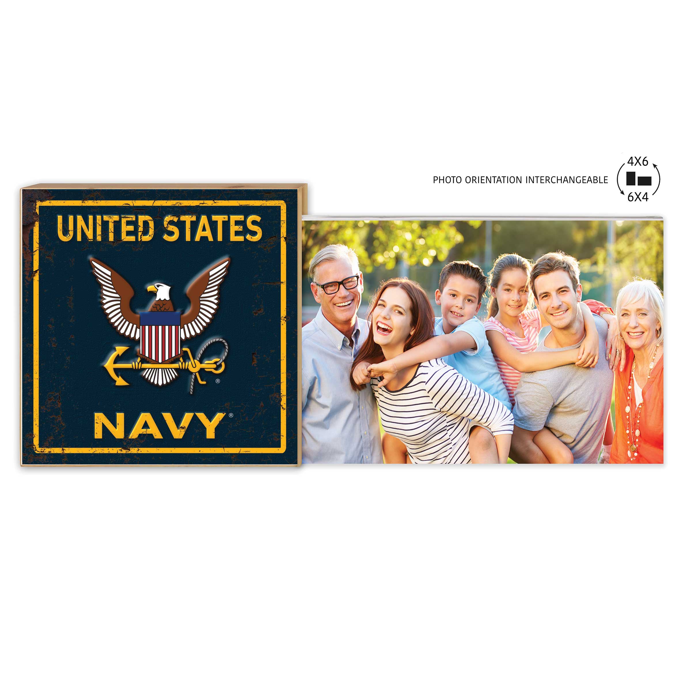 7.62 Design Navy cornice foto 4x6 effetto ruggine USA