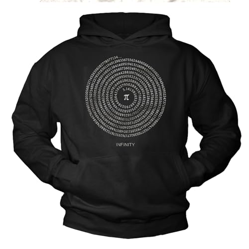MAKAYA Felpa con Cappuccio Uomo Numero Pi Greco hoodie 3XL