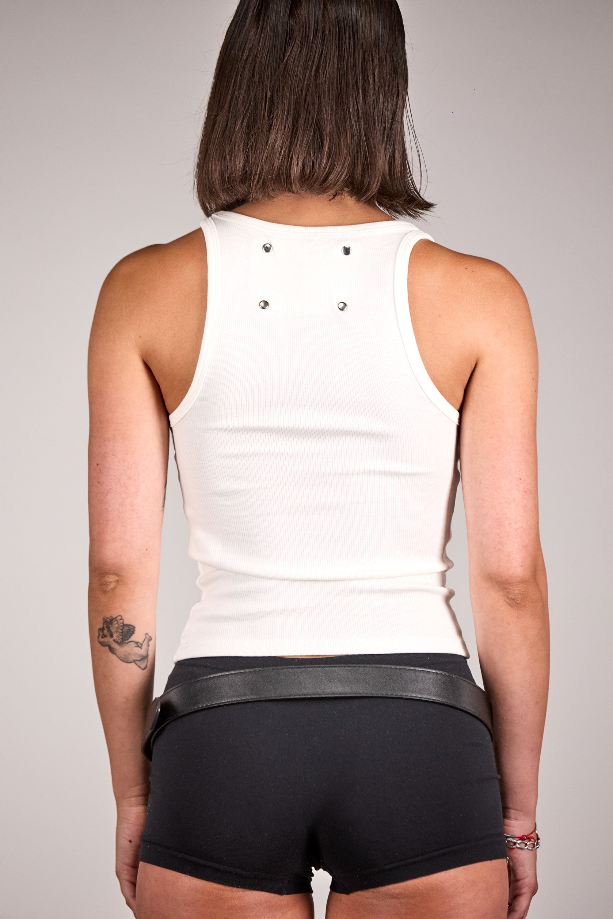 Tiat Alchemical Sigil canotta uomo bianca borchie
