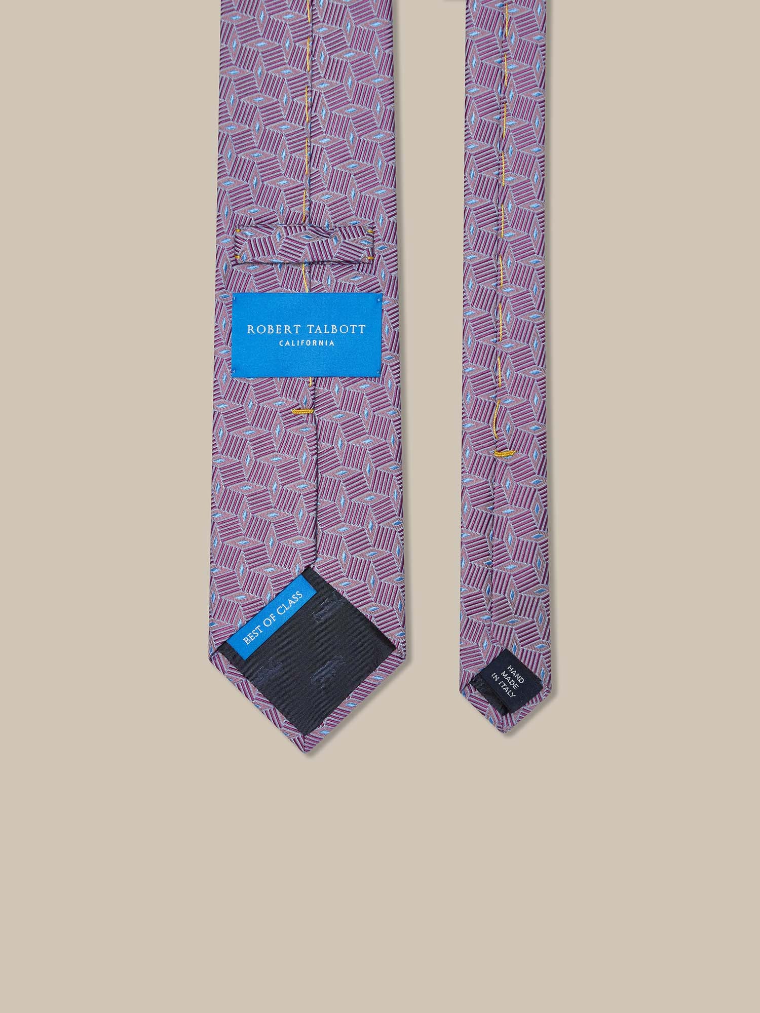 Robert Talbott Robert Diamond Cube cravatta lilla REG