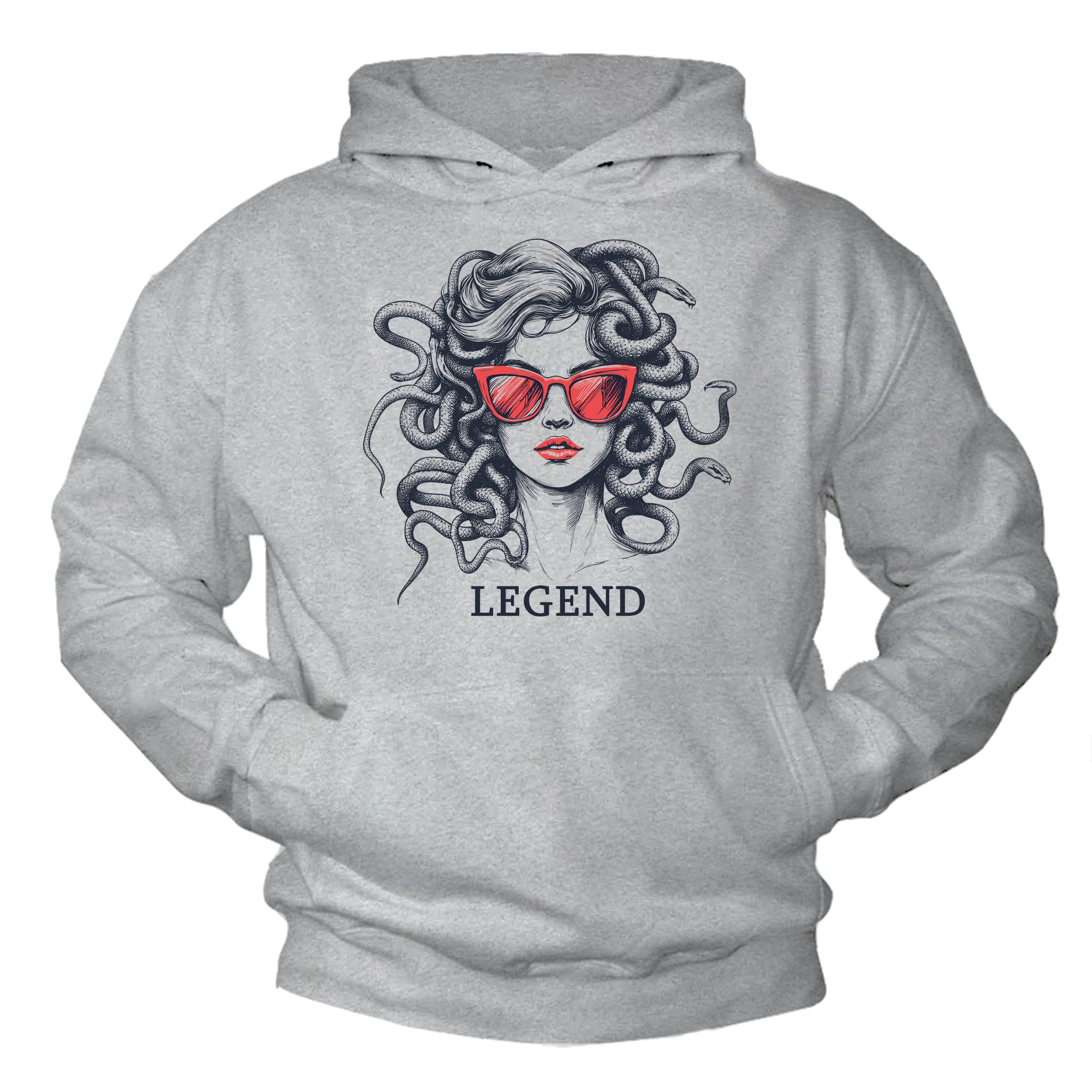 MAKAYA Medusa Felpa con Cappuccio Uomo 3XL Cotone