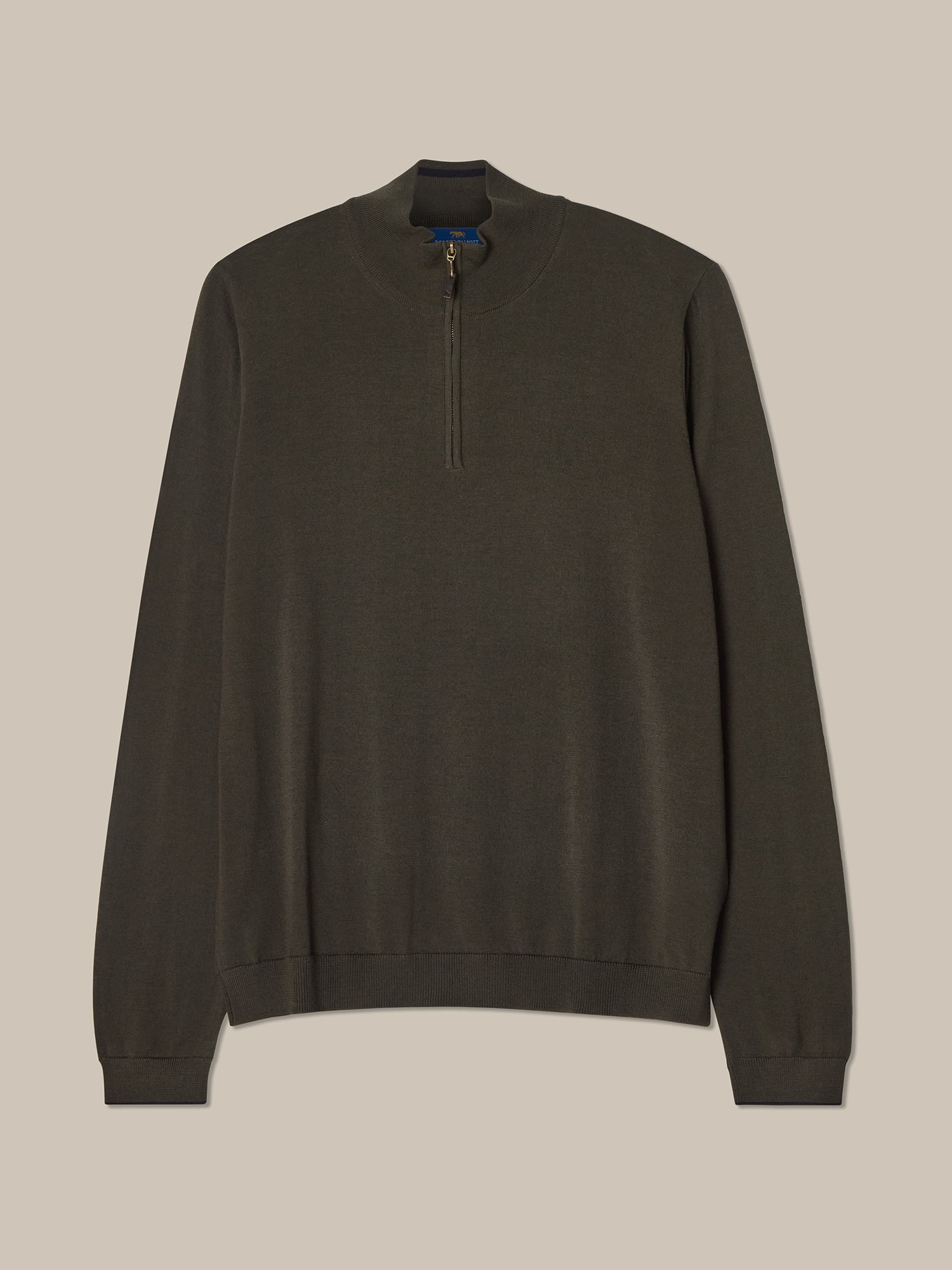 Robert Talbott Eastwood maglione merino verde oliva XL
