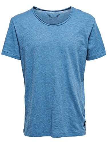 Only & Sons T-Shirt Uomo M Aegean Blue Girocollo
