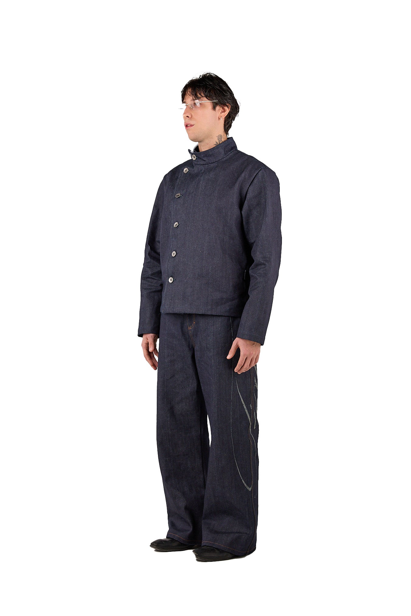 Tiat Blue de Sang Laser jeans bootcut raw denim 14OZ S