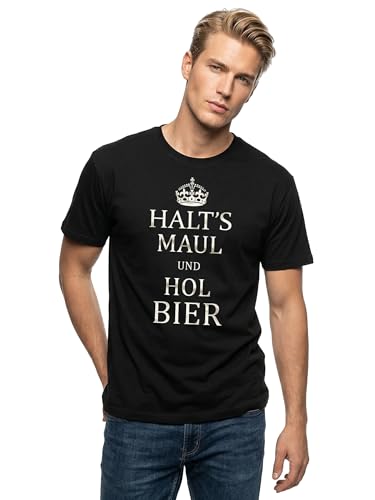 MAKAYA Zitto Birra T-Shirt Uomo L Cotone Divertente
