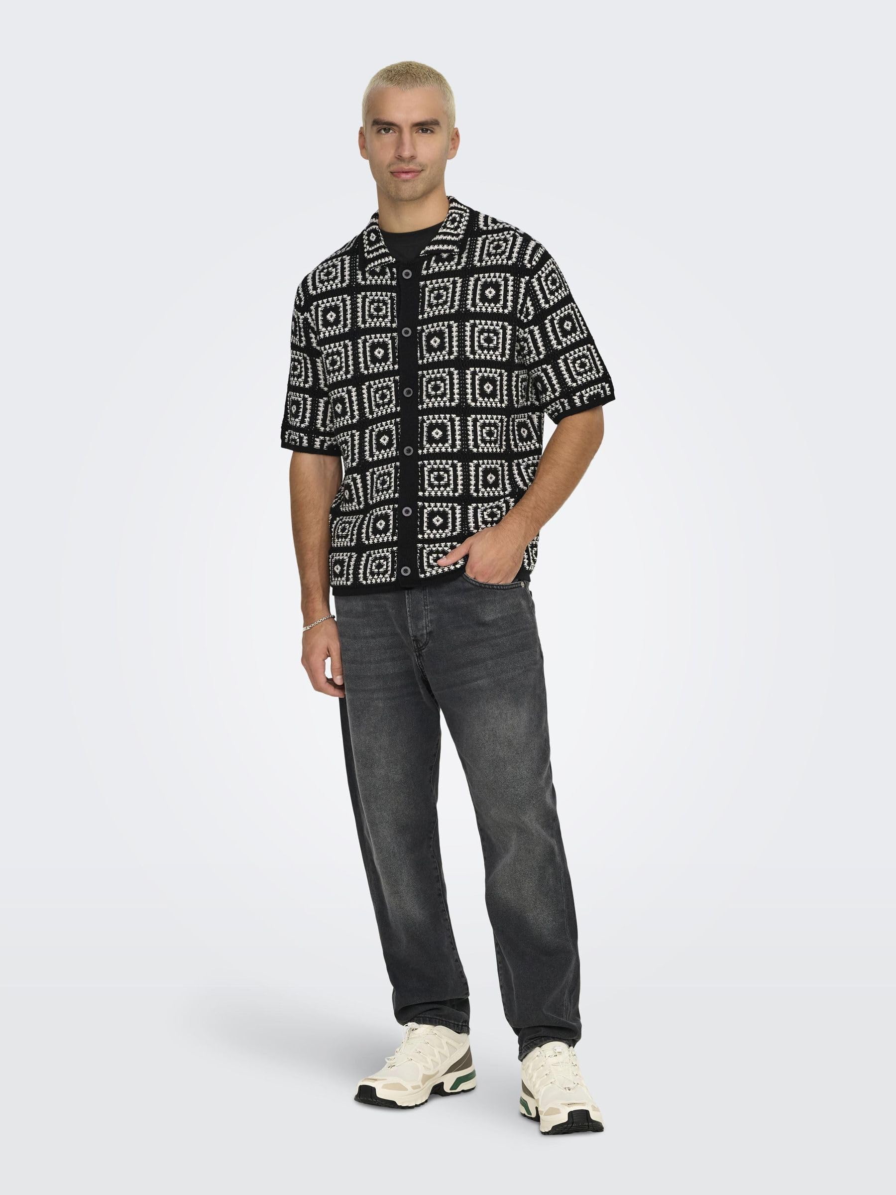 Only & Sons Onsbart M t-shirt uomo nera relaxed