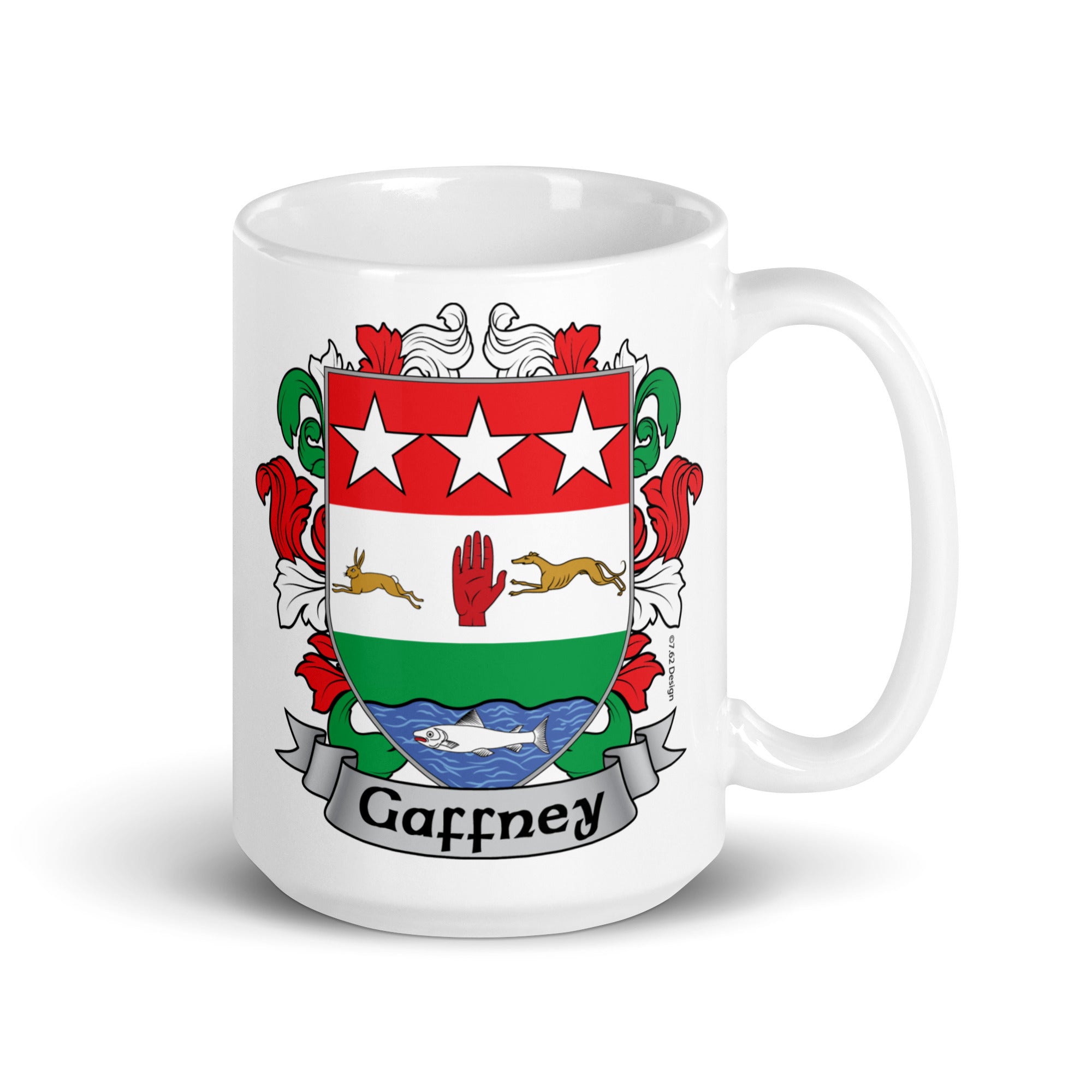 7.62 Design Gaffney Irish Family Coat Of Arms tazza ceramica 15oz stemma