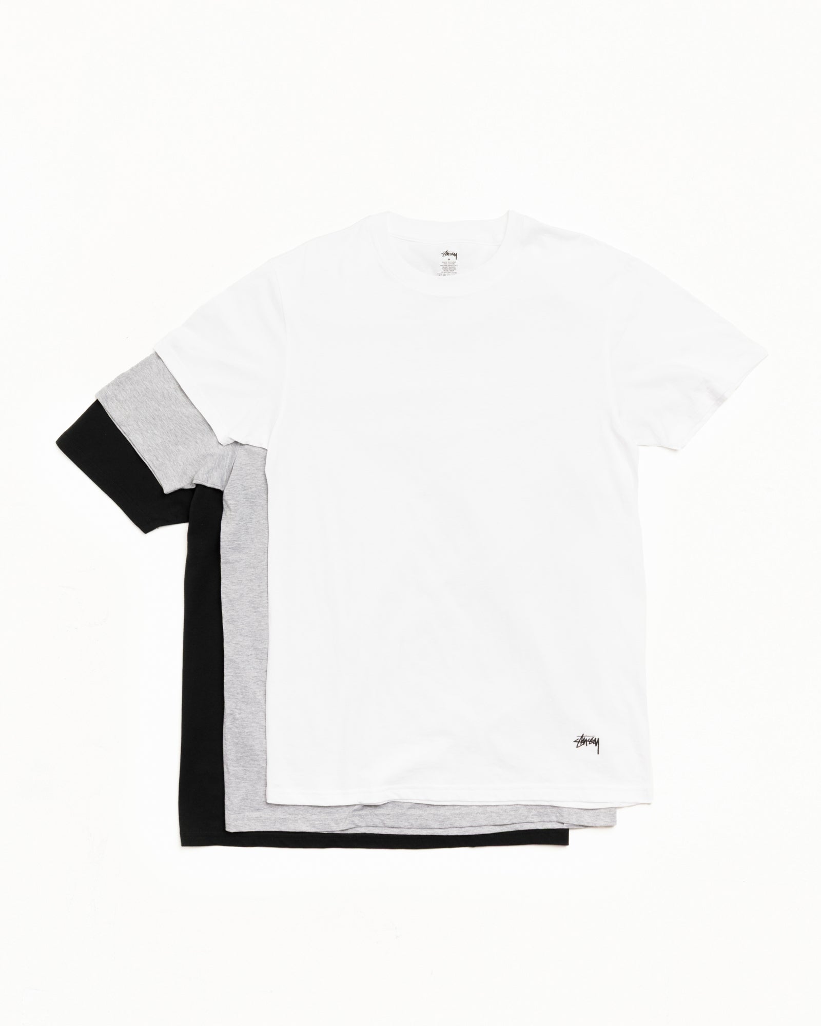 Stussy Tees 3 Pack t-shirt Multi 3 pezzi cotone