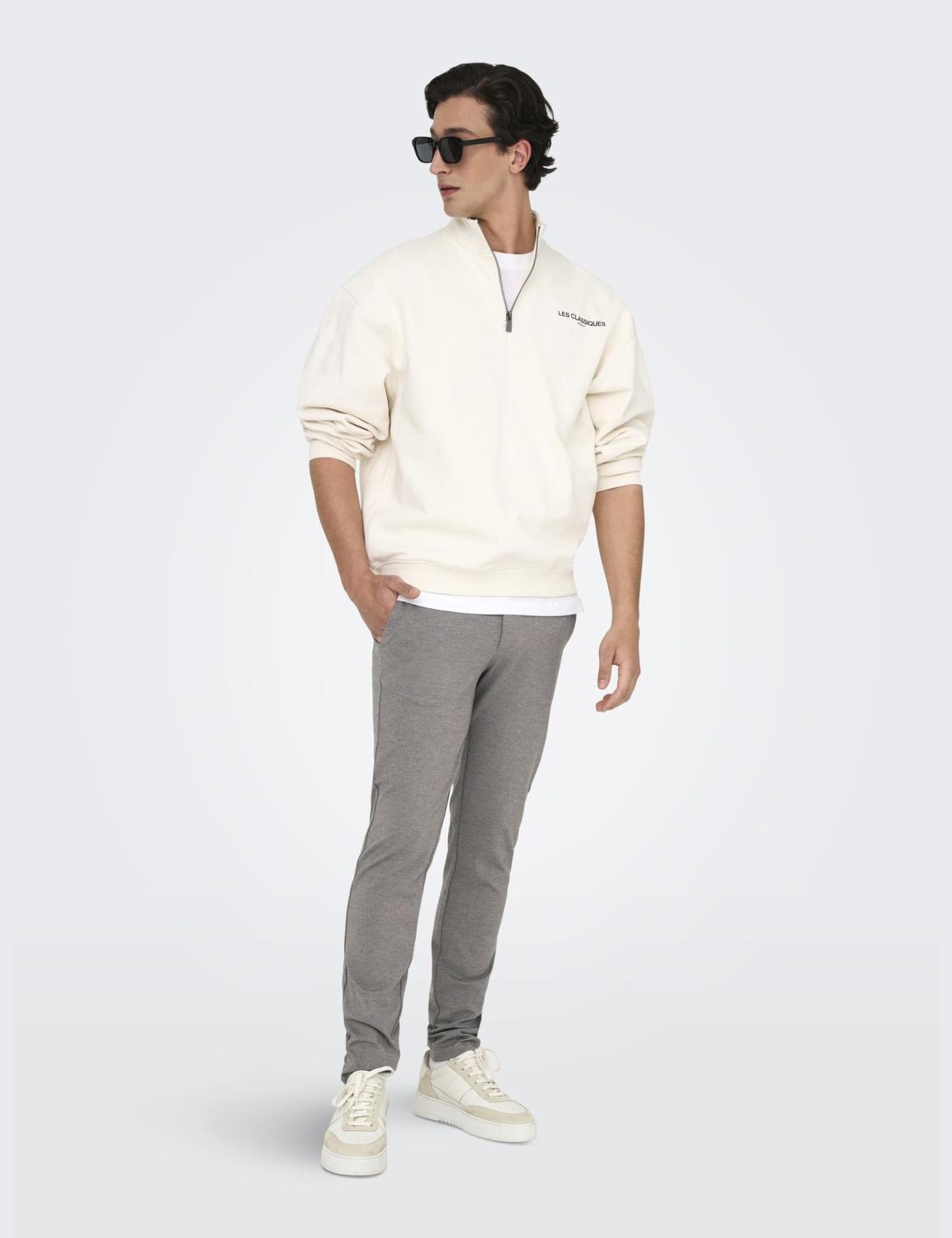 Only & Sons Onsmark Pantaloni Chino Uomo Tapered Nero 34/32