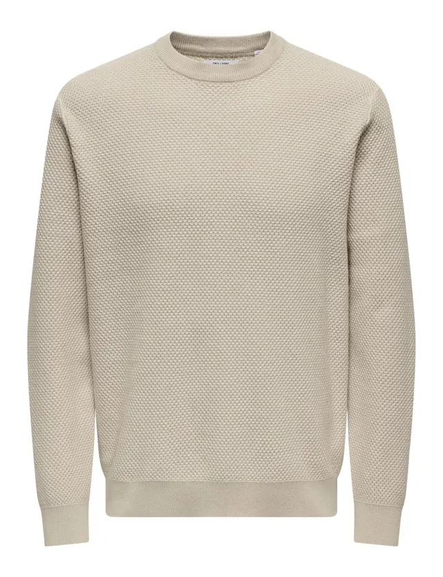 Only & Sons Onsmorgan Maglione Uomo Argento XL Girocollo
