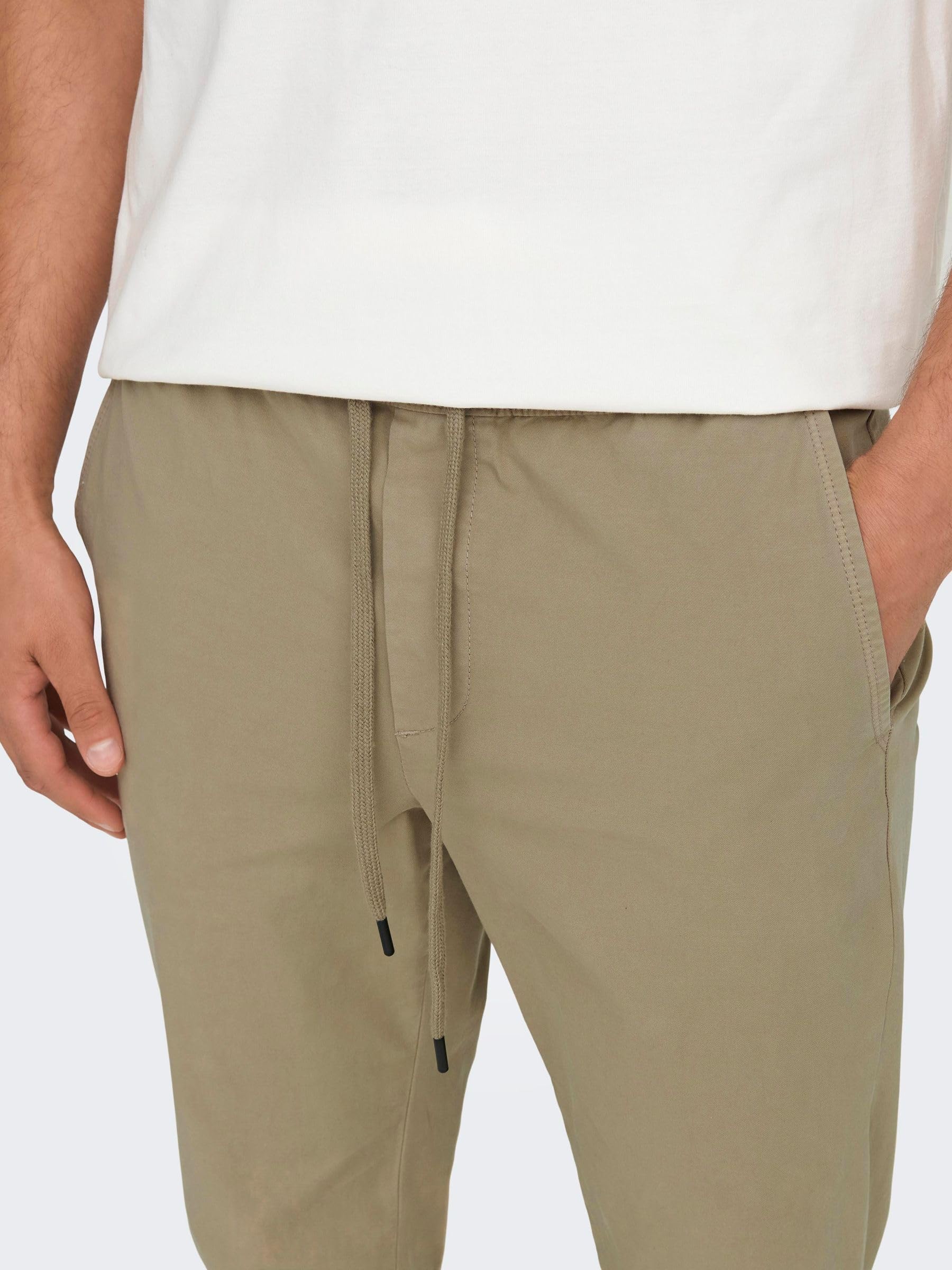 ONLY & SONS Pantaloni Onslinus Tapered Nero Taglia L