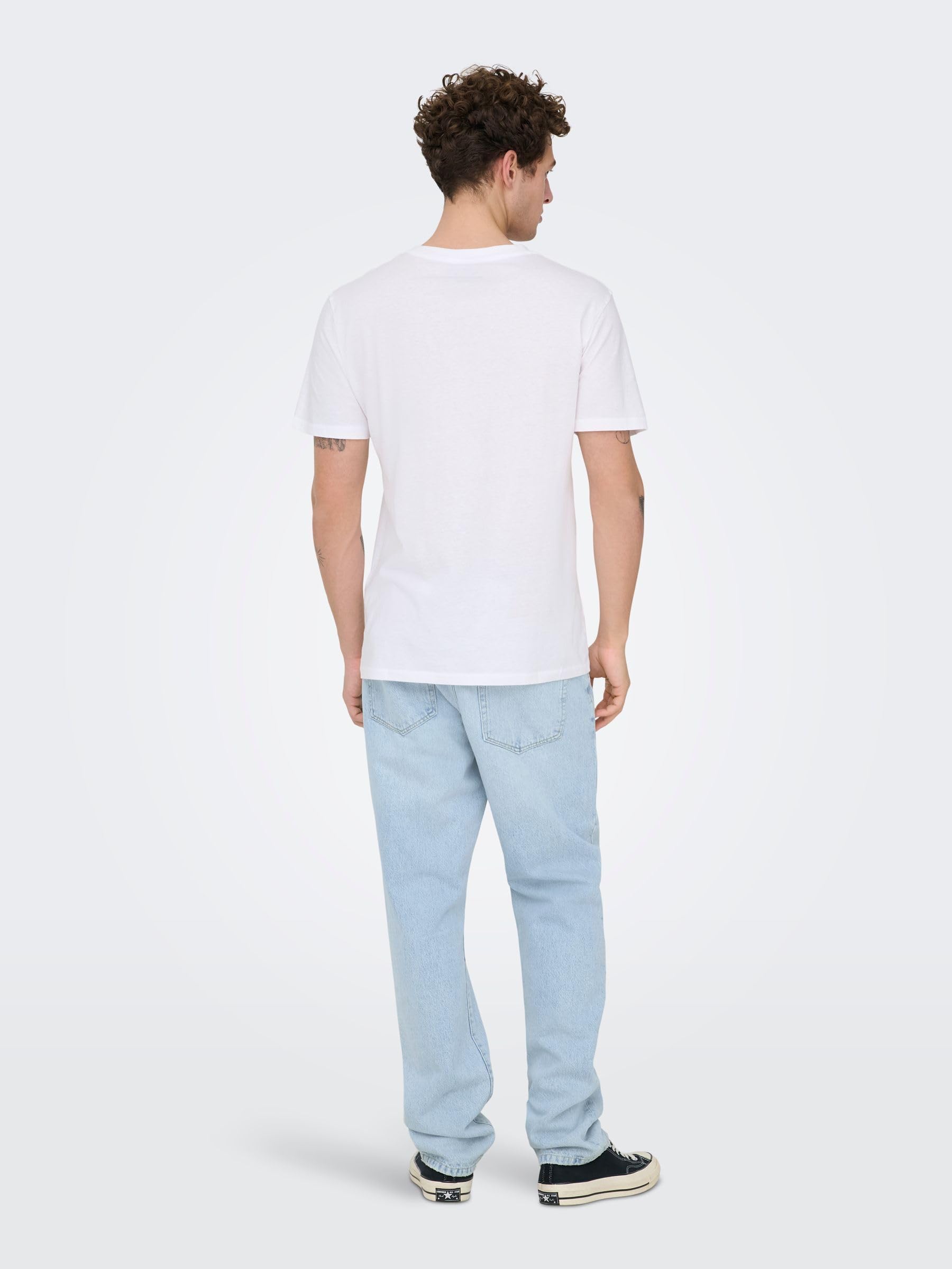 ONLY & SONS Onsedge jeans uomo dritti vita media cotone