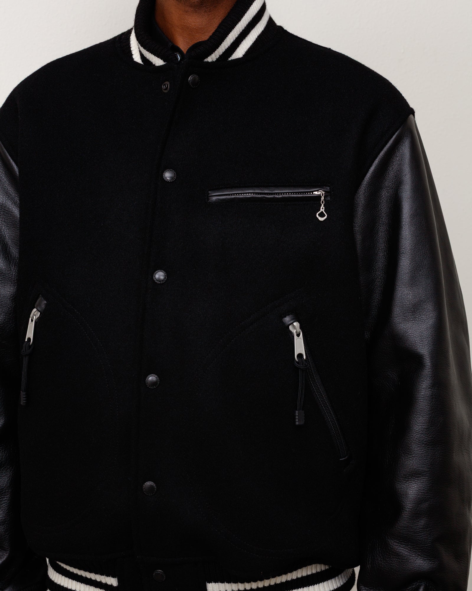 Stussy Junya Varsity Jacket giacca college BLACK