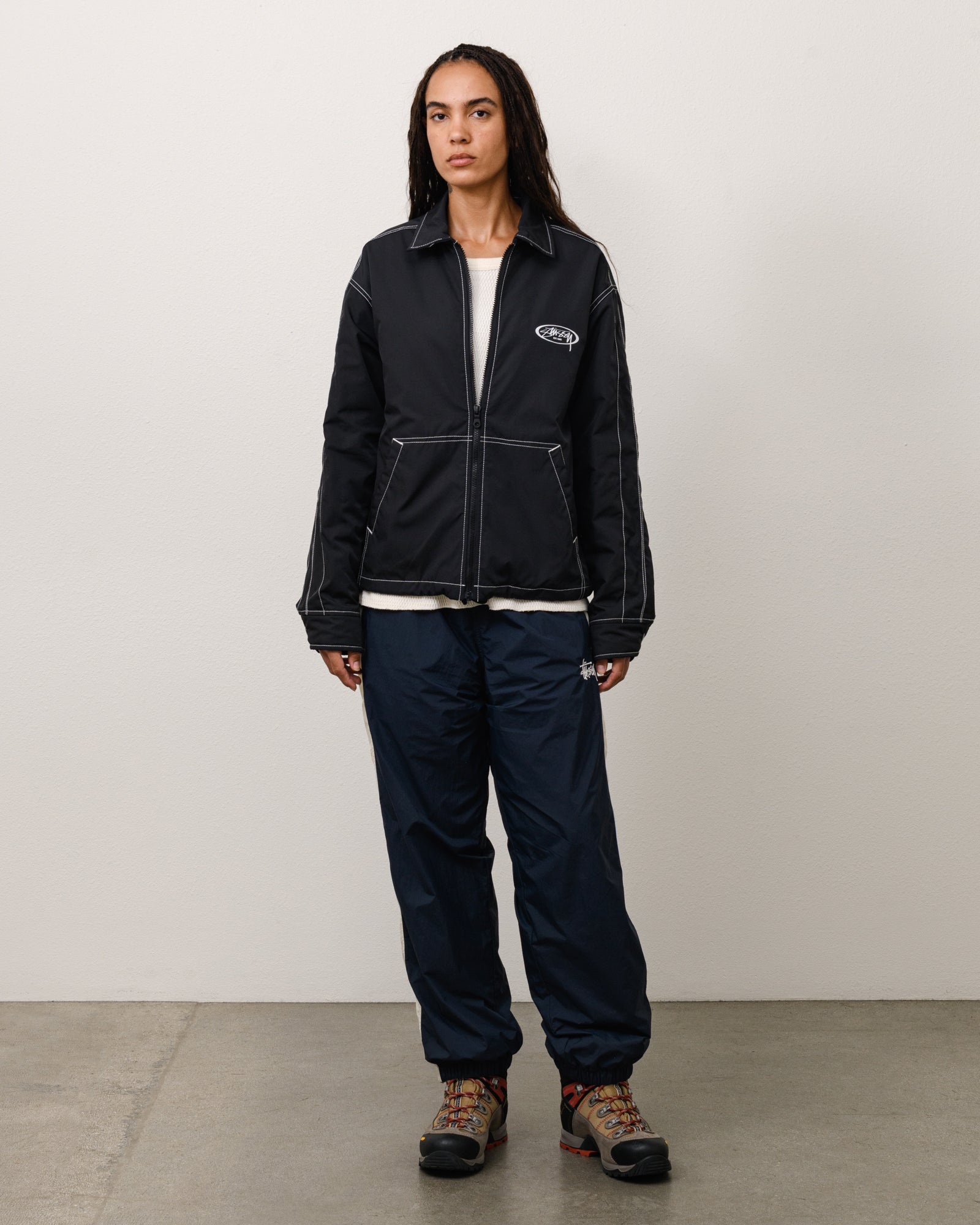 Stussy Offshore Jacket giacca nera nylon impermeabile