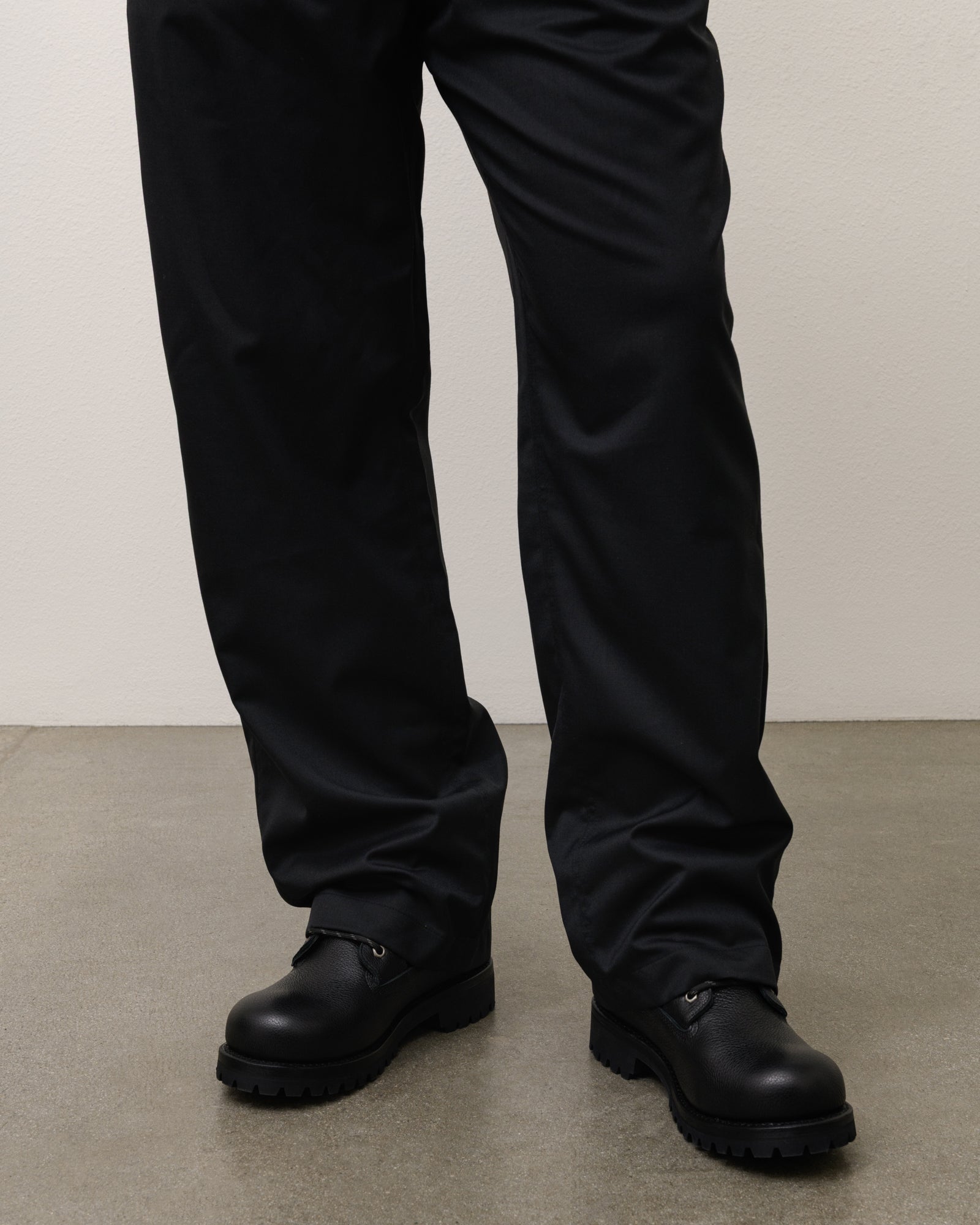 Stussy Our Legacy Lace Up Boot stivale nero pelle Vibram