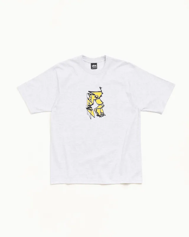Stussy Smooth Sk8 Tee T-Shirt Ash Heather Cotone 220gsm