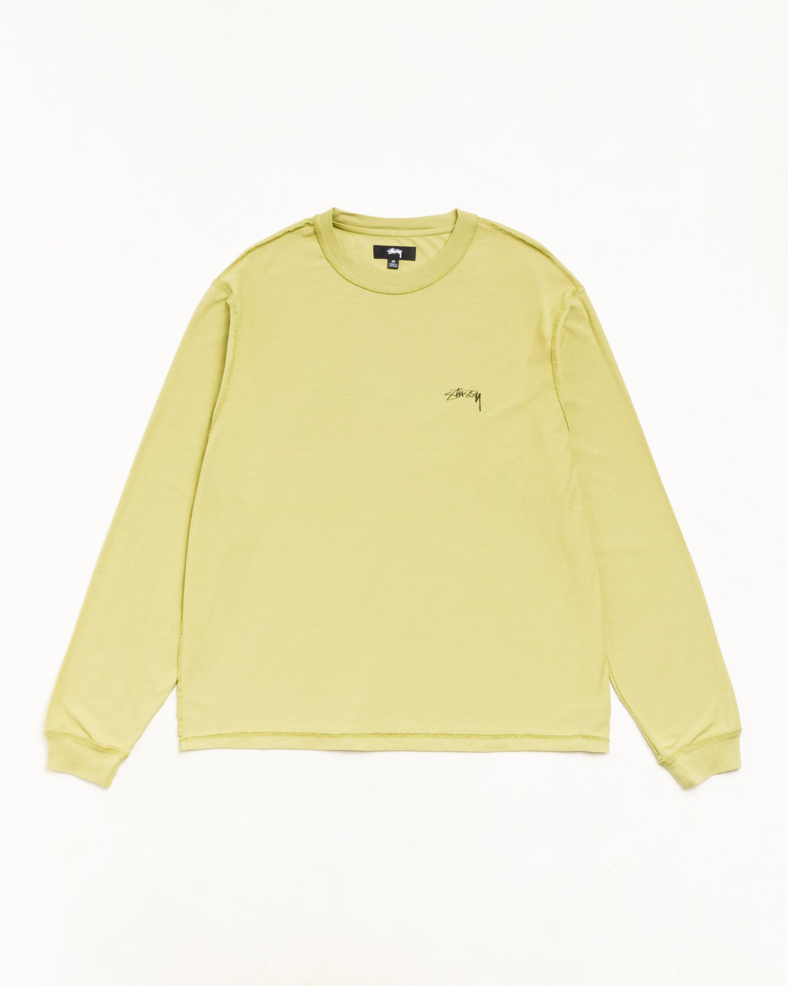 Stussy Lazy LS Tee maglietta manica lunga moss cotone