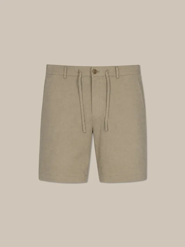 Robert Talbott Stewart shorts lino stone con coulisse