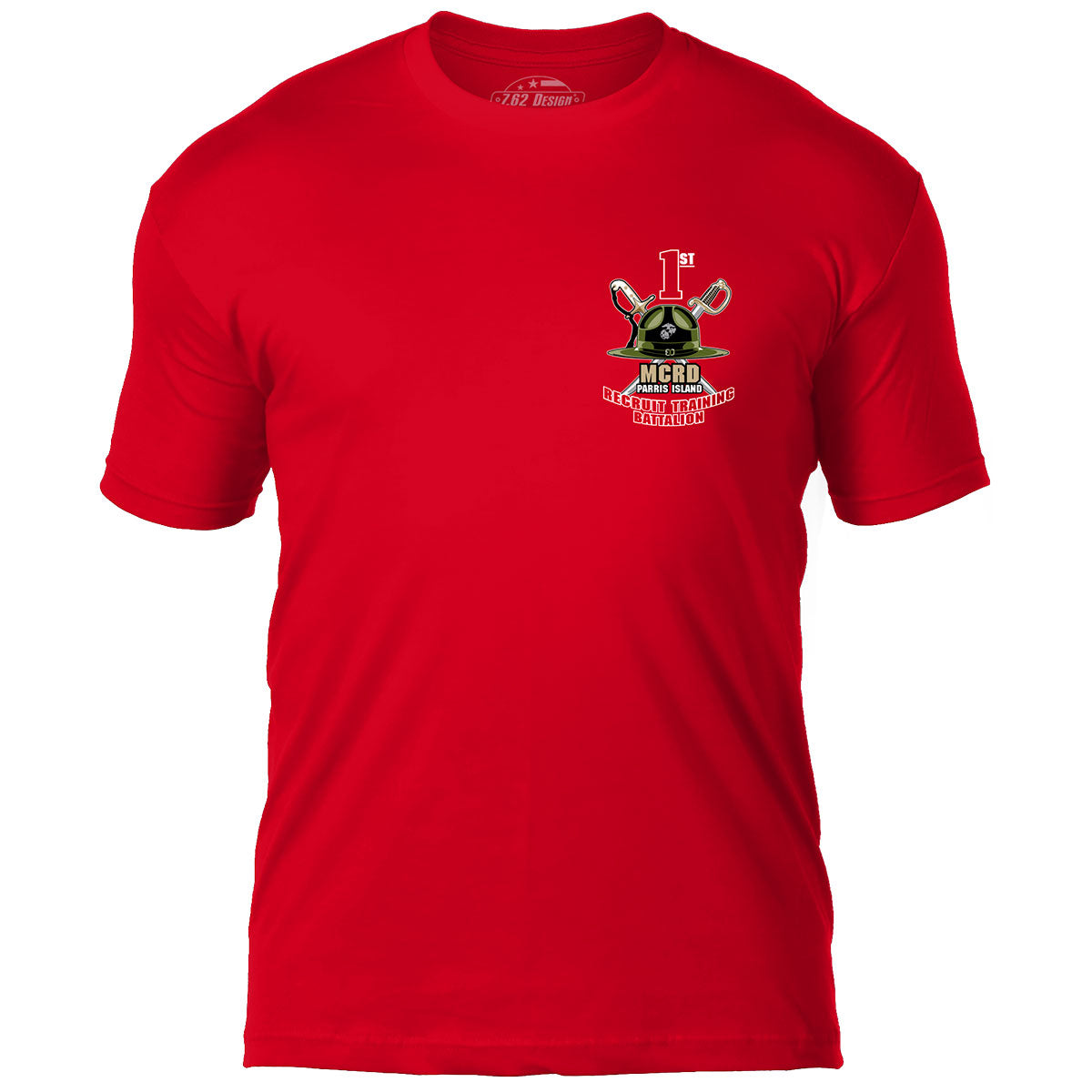 7.62 Design USMC Parris Island 1st Battalion T-Shirt uomo rossa