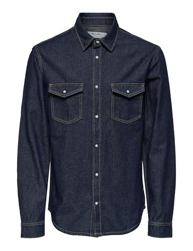 Only & Sons Onsbane 3247 DNM Camicia Uomo M Denim